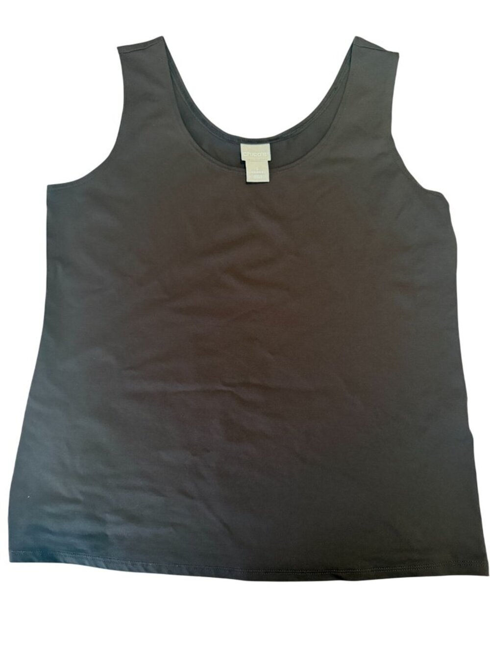 Chico's Dark Brown Wide Strap Business Travel Casual Tank Size Medium